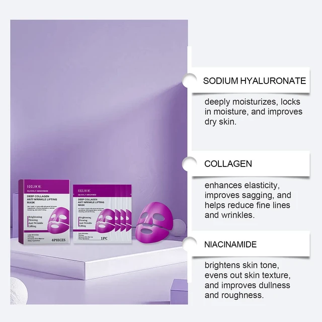Alt view image 3 of 6 - Boxed Collagen Hydrating Face Mask for Gentle Skin Moisture Care