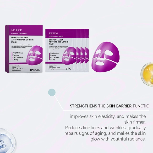 Alt view image 4 of 6 - Boxed Collagen Hydrating Face Mask for Gentle Skin Moisture Care