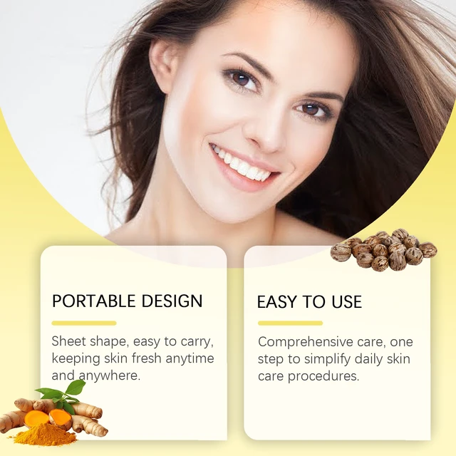 Alt view image 2 of 5 - Soothing & Deep Cleaning Pads, Kojic Acid Turmeric Cutin Care Cleansing Cotton Pads - Gentle Skin Exfoliation