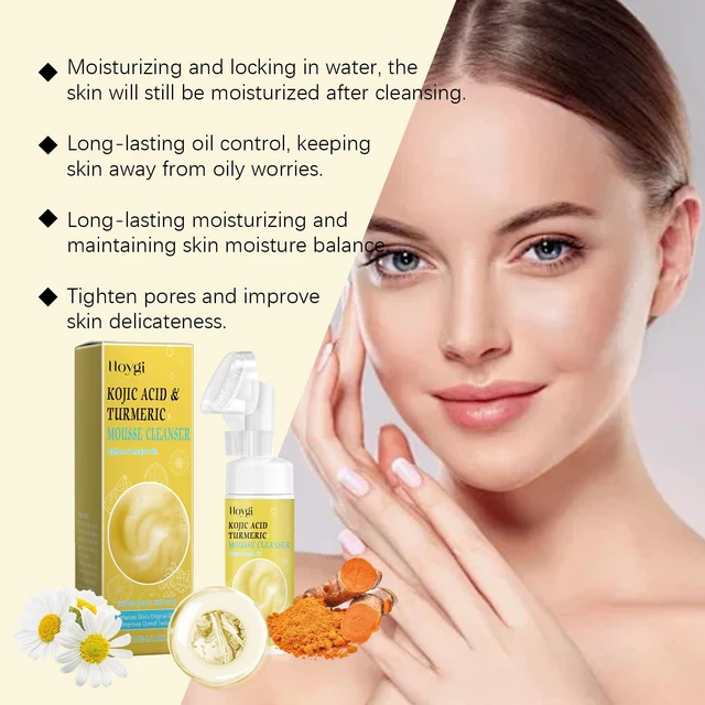 Alt view image 3 of 6 - Exfoliating & Massage - Mild Skin Care Wash, Gentle Turmeric Facial Cleanser for Moisturizing