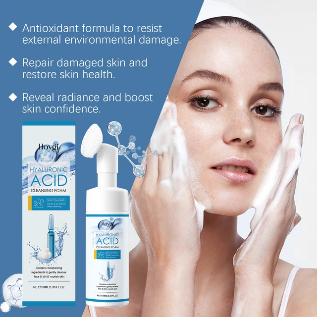 Alt view image 3 of 6 - Moisturized & Hydrated Skin, Hyaluronic Acid Facial Cleanser - Gentle Foaming Wash for Soft