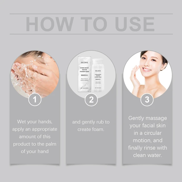 Alt view image 5 of 5 - Refreshing & Non-Greasy Moisturizer, Gentle Facial Cleansing Powder - Hydrating