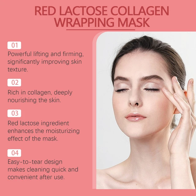 Alt view image 4 of 6 - Softening & Firming Skin, Moisturizing, Red Lactose Collagen Eye Mask for Hydration