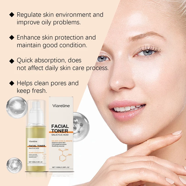 Alt view image 2 of 5 - Smooth & Moisturized Skin Daily Care, Salicylic Acid Facial Toner Spray - Hydrating Essence Water for Soft