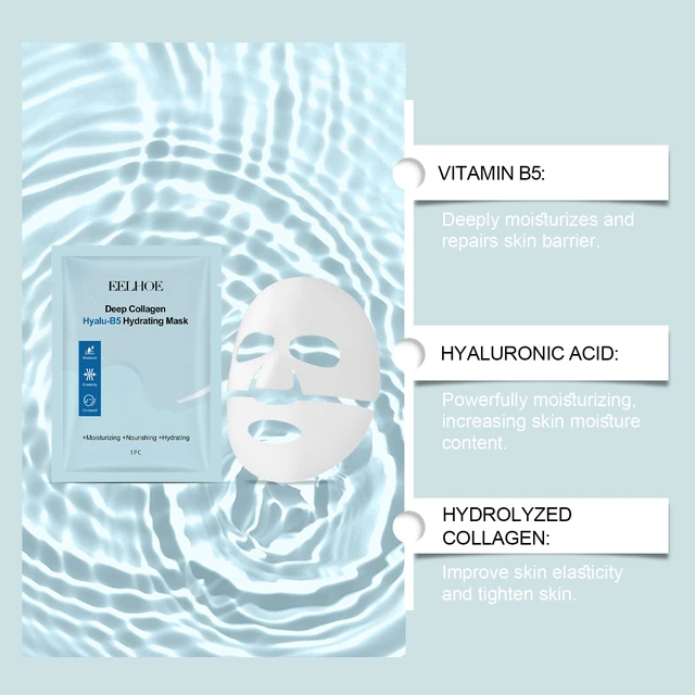 Alt view image 3 of 5 - 3-in-1 Formula (Bag), Collagen B5 Hydrating Facial Sheet Mask - Moisturizing & Skin Care
