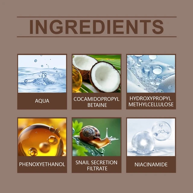 Alt view image 5 of 6 - Snail Hydrating Cleanser Mild Moisturizing Facial Oil No Tightness Face Wash