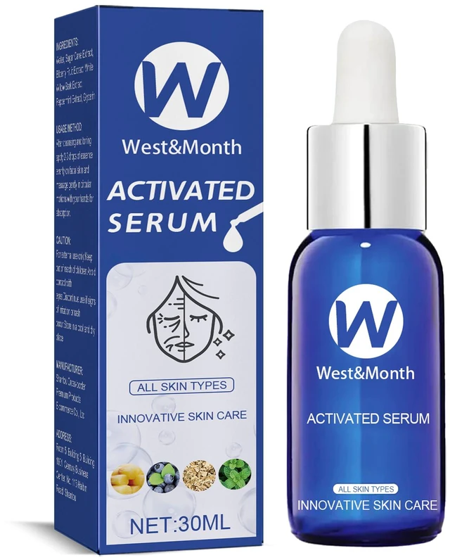 Main image of Hydrating & Moisturizing Facial Essence, Firms Skin, Smooths Fine Lines, West & Month Anti-Wrinkle Serum