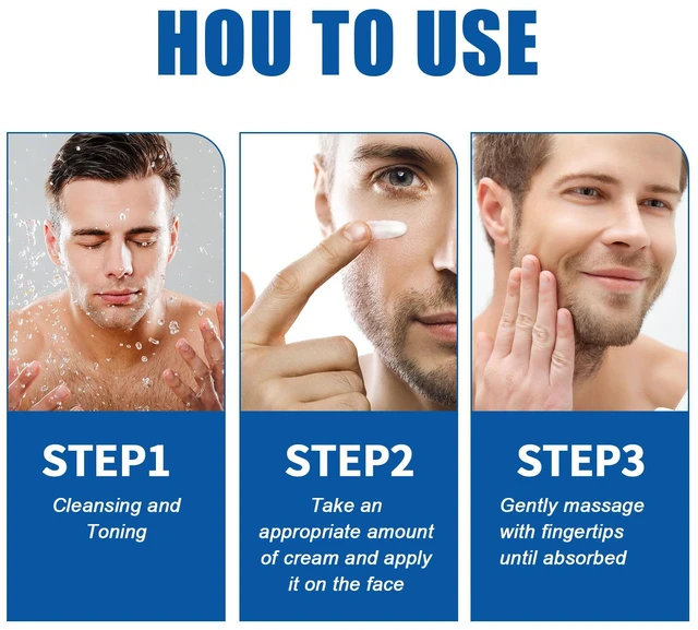Alt view image 6 of 6 - Men's Multi-Action Cream Hydrating Cleansing Pore Minimizing Acne Treatment Smoothing Skin