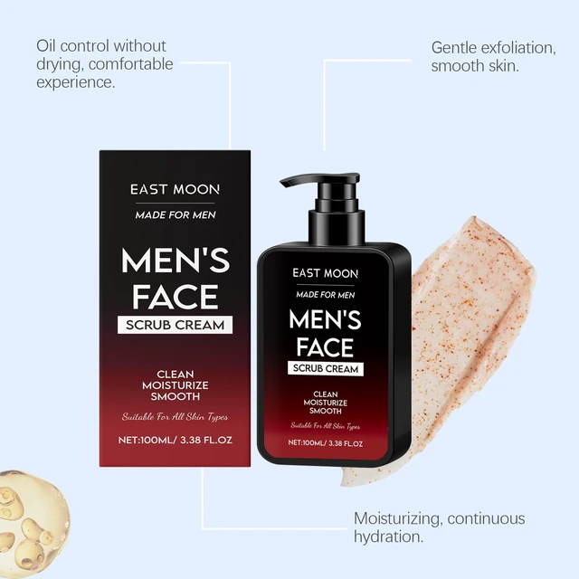 Alt view image 3 of 5 - Men's Gentle Oil-Control Facial Scrub for Refreshing and Moisturizing Skin Cleansing