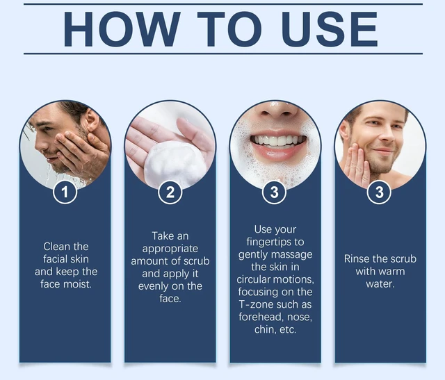 Alt view image 5 of 5 - Men's Gentle Oil-Control Facial Scrub for Refreshing and Moisturizing Skin Cleansing