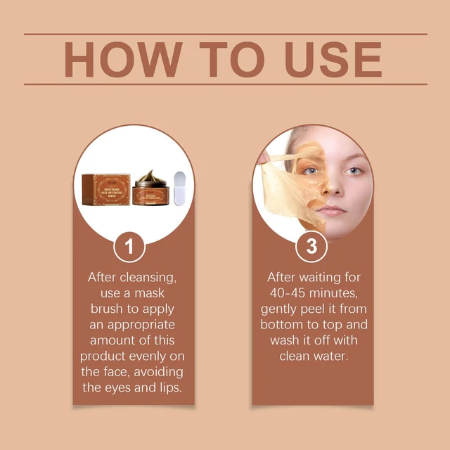 Alt view image 6 of 6 - Brightening & Hydration, Firming, Peel Off Mask with Scraper - Gentle Facial Cleanser for Oil Control
