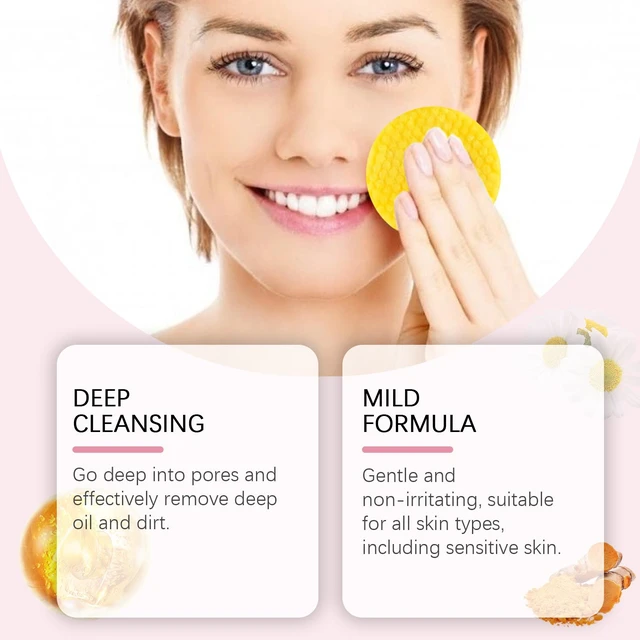 Alt view image 3 of 6 - Hydrating & Moisturizing Skincare, Turmeric Face Cleansing Pad for Gentle Exfoliation
