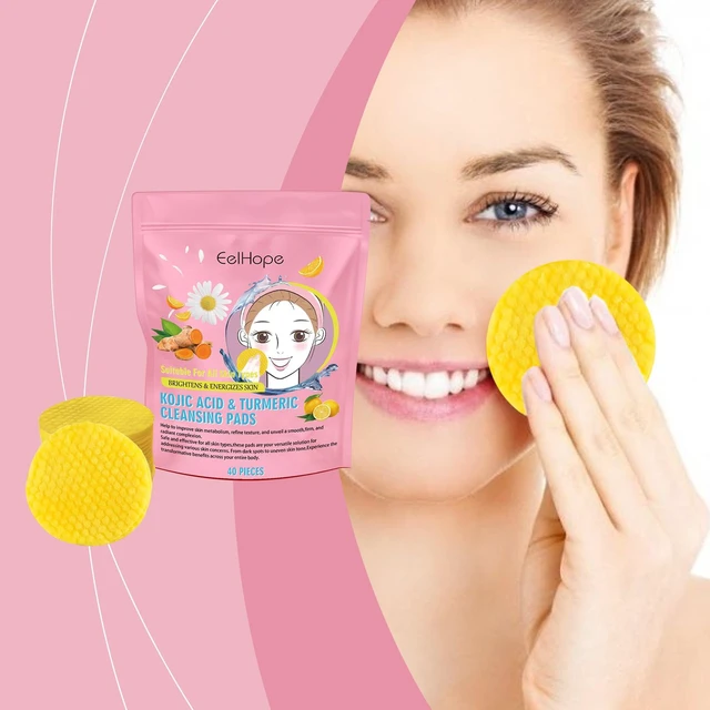 Alt view image 2 of 6 - Hydrating & Moisturizing Skincare, Turmeric Face Cleansing Pad for Gentle Exfoliation