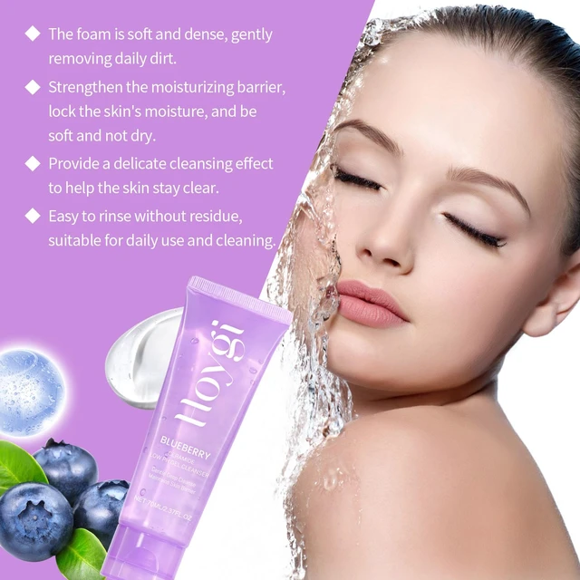 Alt view image 2 of 5 - Moisturizing & Hydrating Face Cleanser, Blueberry Ceramide Facial Wash Gel - Deep Cleansing