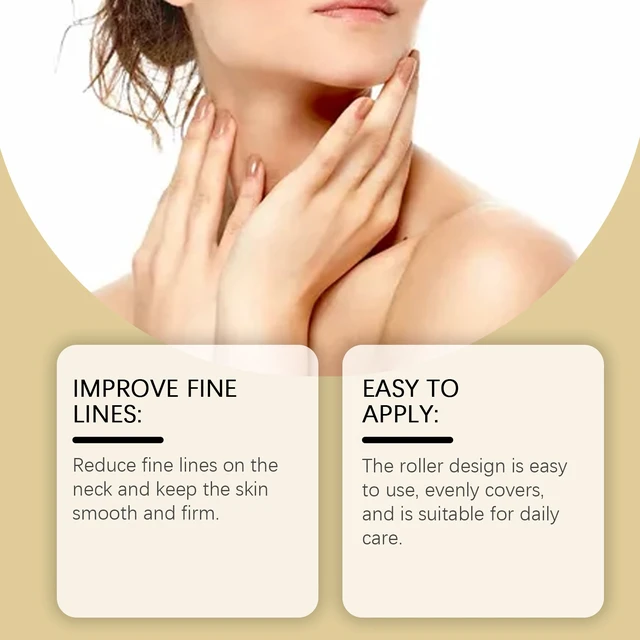 Alt view image 3 of 5 - Tightening & Nourishing Moisturizer for Smooth Skin, Neck Firming Roller Cream - Hydrating