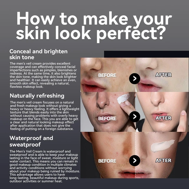 Alt view image 4 of 7 - Hydrating & Brightening Moisturizer, Men's Cream Concealer for Acne Scars