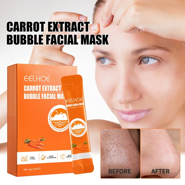 Alt view image 2 of 6 - Carrot Bubble Facial Mask Deep Cleansing Blackhead Removal Pore Tightening Skin Brightening