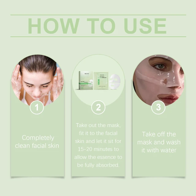 Alt view image 6 of 6 - Collagen Tea Tree Hydrating Face Mask Boxed Elasticity Boosting Skincare