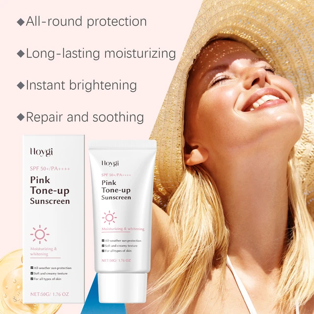 Alt view image 4 of 6 - Hydrating & Refreshing Formula for Summer Outdoor Daily Gentle Protection, Pink Brightening Sunscreen Cream