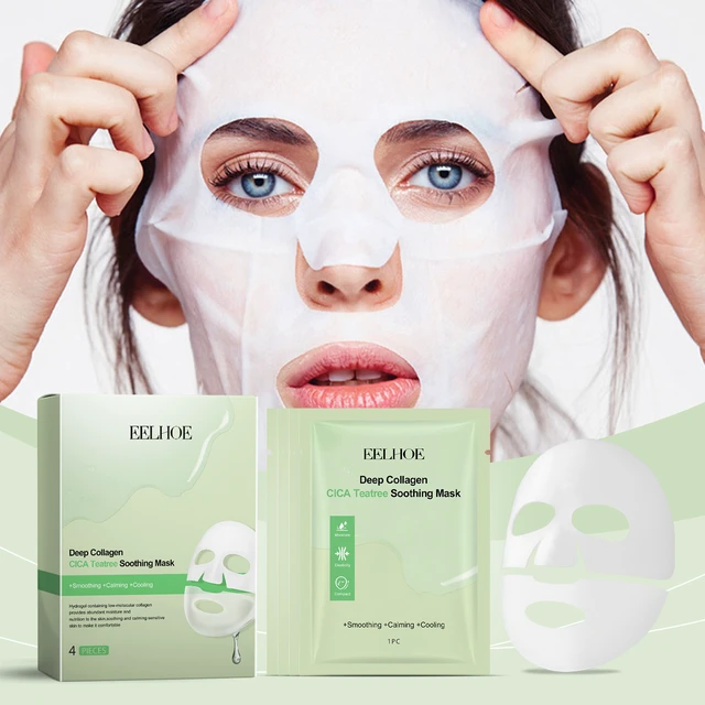 Alt view image 2 of 6 - Collagen Tea Tree Hydrating Face Mask Boxed Elasticity Boosting Skincare