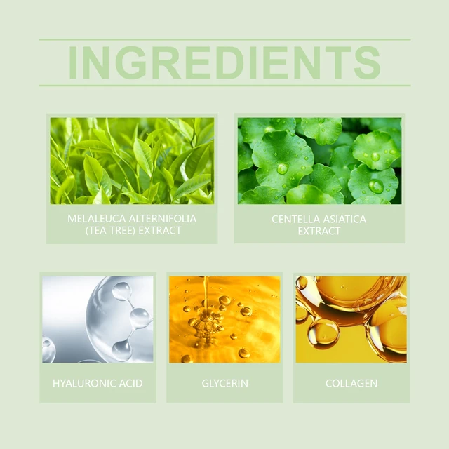 Alt view image 5 of 6 - Collagen Tea Tree Hydrating Face Mask Boxed Elasticity Boosting Skincare