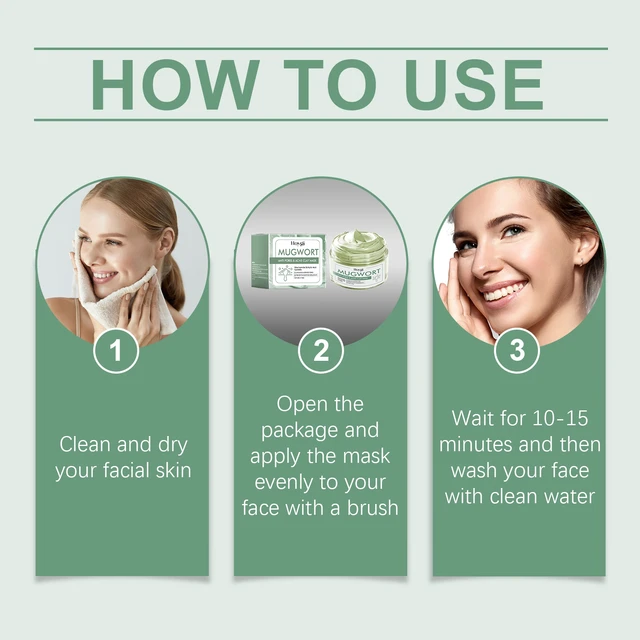 Alt view image 6 of 6 - Green Tea Blackhead Remover Clay Mask Gentle Deep Cleansing Exfoliating Moisturizing Nourishing Skin Care Mud Pack