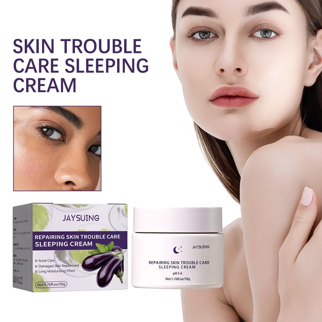 Alt view image 2 of 7 - Overnight Sleep Repair Cream Hydrating Skin Barrier Brightening Whitening Night Care Moisturizer