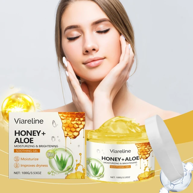 Alt view image 2 of 6 - Refreshing & Oil-Control Facial Skincare, Aloe Honey Hydrating Gel - Post-Sun Soothing