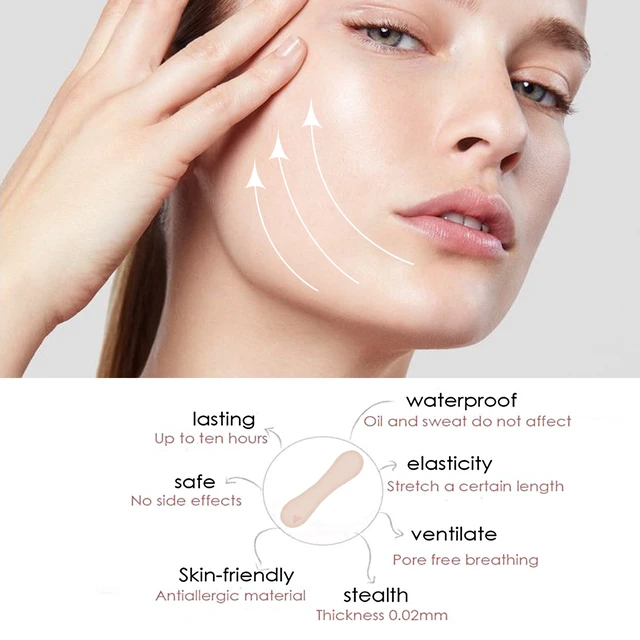 Alt view image 5 of 7 - Double Chin Corrector & Cheek Lifting Stickers for Slimming Effect, Invisible V-Line Face Lift Tape