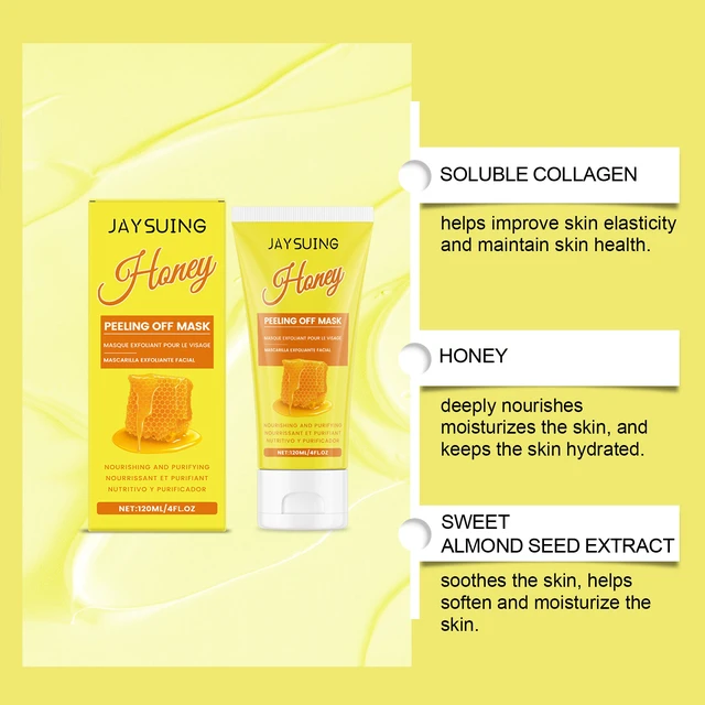 Alt view image 3 of 5 - Skin Brightening & Hydrating Face Pack, Pore Refining, Deep Cleansing, Honey Tear Off Mask - Gentle Exfoliation