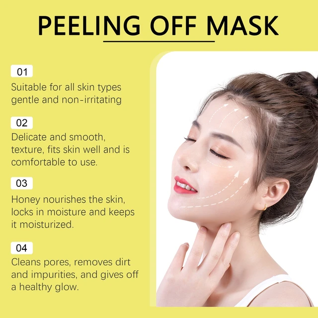 Alt view image 2 of 5 - Skin Brightening & Hydrating Face Pack, Pore Refining, Deep Cleansing, Honey Tear Off Mask - Gentle Exfoliation