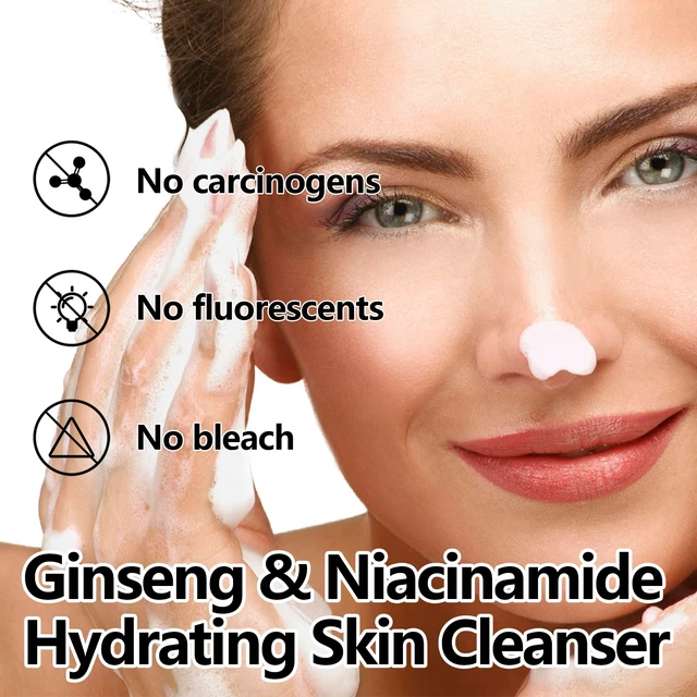 Alt view image 4 of 6 - Easy to Rinse, Rich Moisturizing Lather, Ginseng Face Wash - Gentle Foaming Cleanser for Deep Pore Cleaning