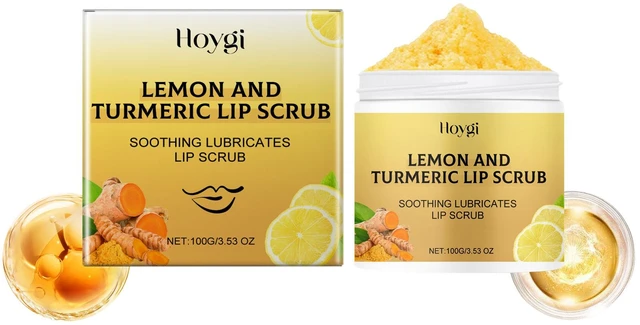 Main image of Turmeric Lemon Lip Scrub - Hydrating Exfoliating Care Cream for Dry Lips