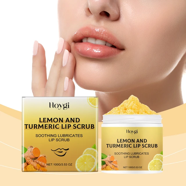 Alt view image 2 of 6 - Turmeric Lemon Lip Scrub - Hydrating Exfoliating Care Cream for Dry Lips