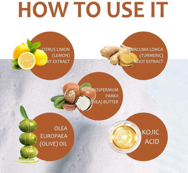 Alt view image 5 of 6 - Exfoliation & Moisturizing Face and Body Wash, Whitening, Skin Brightening, Kojic Acid Turmeric Lemon Soap for Deep Clean