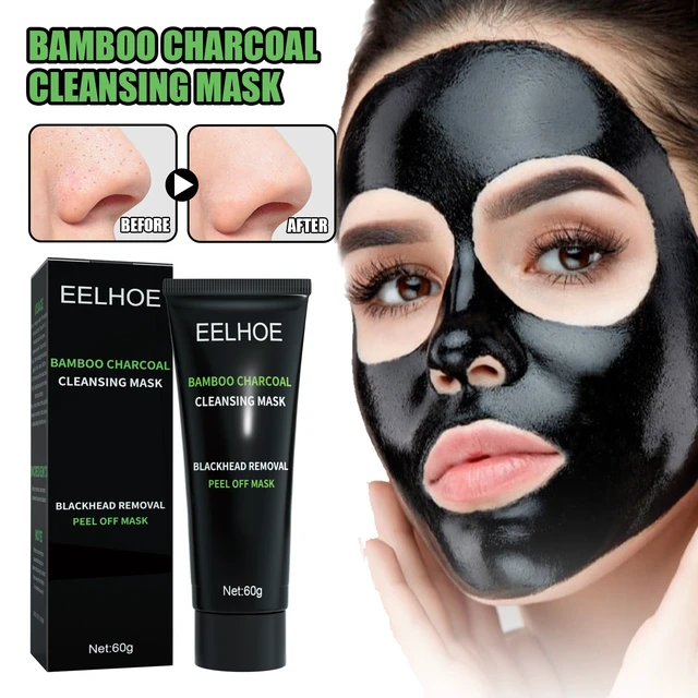 Alt view image 2 of 6 - Bamboo Charcoal Peel-Off Blackhead Mask Deep Cleansing Pore Refining Acne Care T-Zone Oil Control Facial Strip