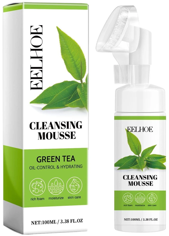 Main image of Green Tea Facial Cleansing Foam Deep Clean Refreshing Oil Control Anti-Wrinkle Cream