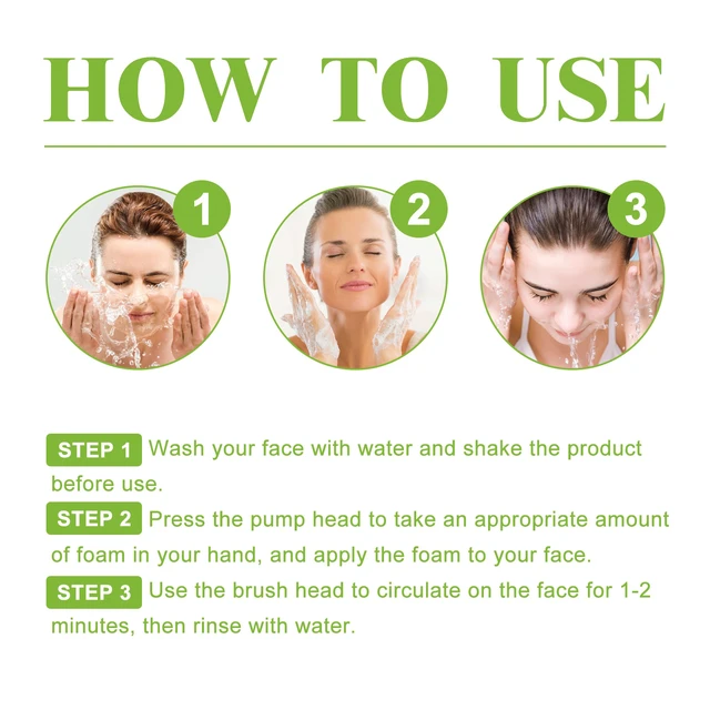 Alt view image 6 of 6 - Green Tea Facial Cleansing Foam Deep Clean Refreshing Oil Control Anti-Wrinkle Cream