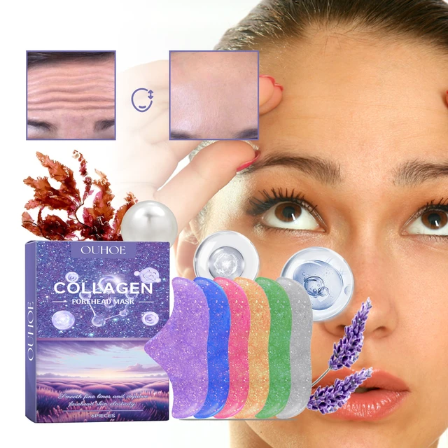 Alt view image 2 of 6 - Collagen Forehead Mask Hydrating Smoothing Fine Lines Lifting Anti-Wrinkle Firming Brow Patch