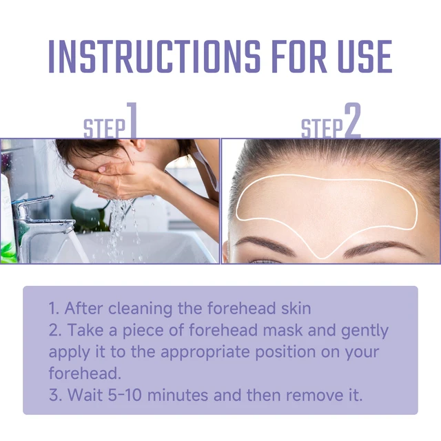 Alt view image 6 of 6 - Collagen Forehead Mask Hydrating Smoothing Fine Lines Lifting Anti-Wrinkle Firming Brow Patch