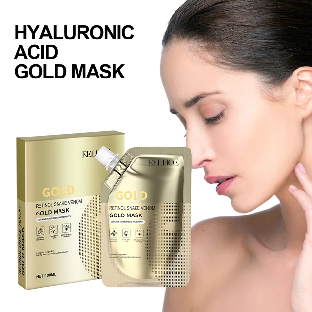 Alt view image 2 of 6 - Brightening & Anti-Aging, Pore Minimizing, Firming, Gold Retinol Snake Venom Mask for Deep Cleansing