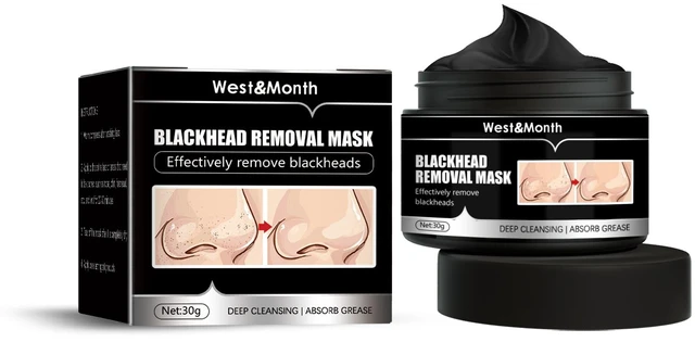 Main image of West & Month Activated Charcoal Peel-Off Face Mask for Deep Cleansing and Blackhead Removal