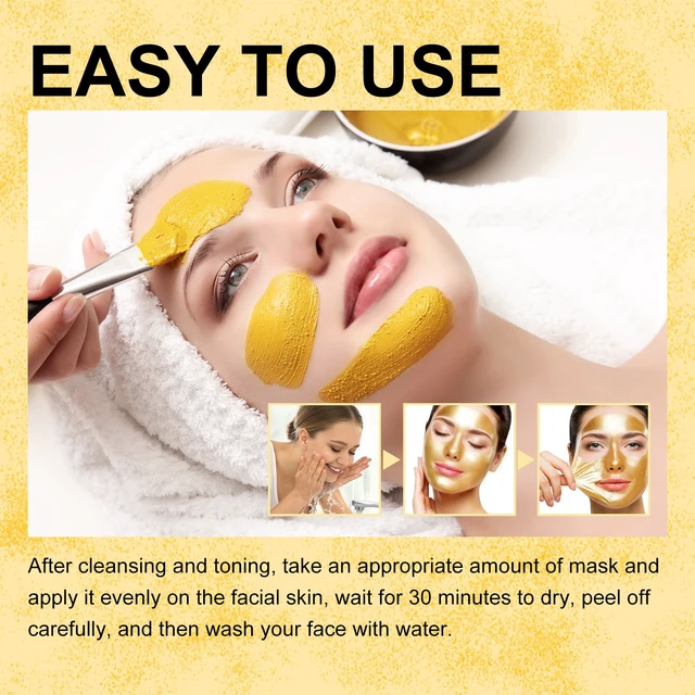 Alt view image 6 of 6 - Brightening & Anti-Aging, Pore Minimizing, Firming, Gold Retinol Snake Venom Mask for Deep Cleansing