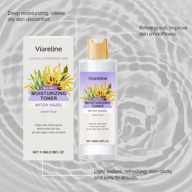 Alt view image 2 of 5 - Deep Nourishment and Moisturizing, Witch Hazel & Aloe Vera Hydrating Toner for Daily Facial Care
