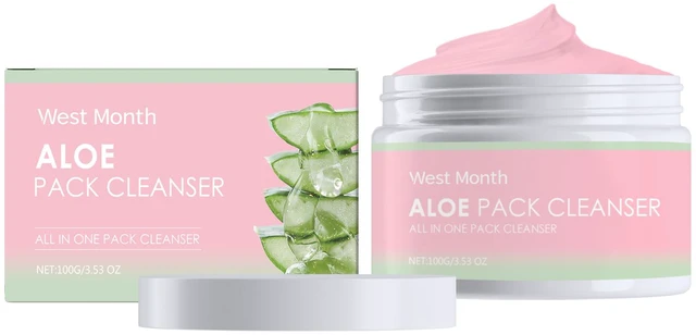 Main image of West Month Aloe Calming Face Wash Mild Deep Pore Cleanser Exfoliates Dead Skin for Smooth Complexion