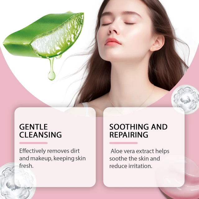 Alt view image 4 of 6 - West Month Aloe Calming Face Wash Mild Deep Pore Cleanser Exfoliates Dead Skin for Smooth Complexion