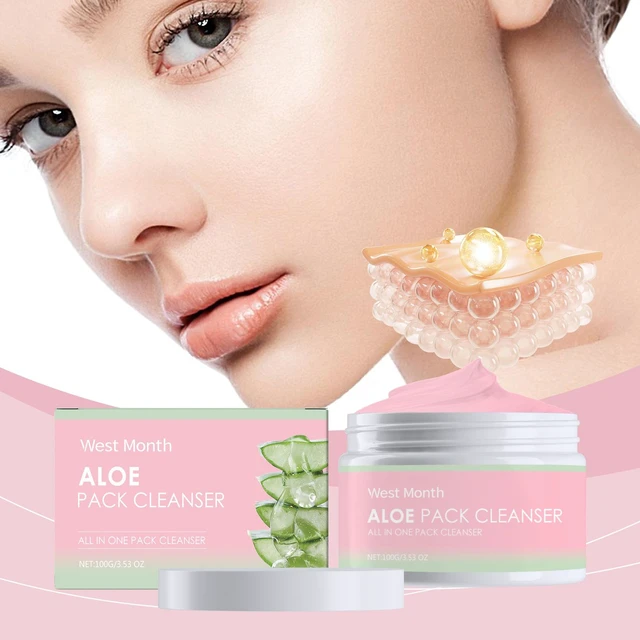 Alt view image 2 of 6 - West Month Aloe Calming Face Wash Mild Deep Pore Cleanser Exfoliates Dead Skin for Smooth Complexion