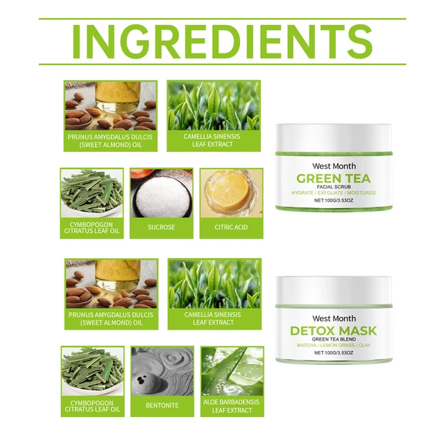 Alt view image 5 of 6 - Hydrating & Refreshing Skin Balance Kit, West Month Green Tea Facial Cleansing Set - Oil Control