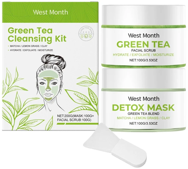Main image of Hydrating & Refreshing Skin Balance Kit, West Month Green Tea Facial Cleansing Set - Oil Control