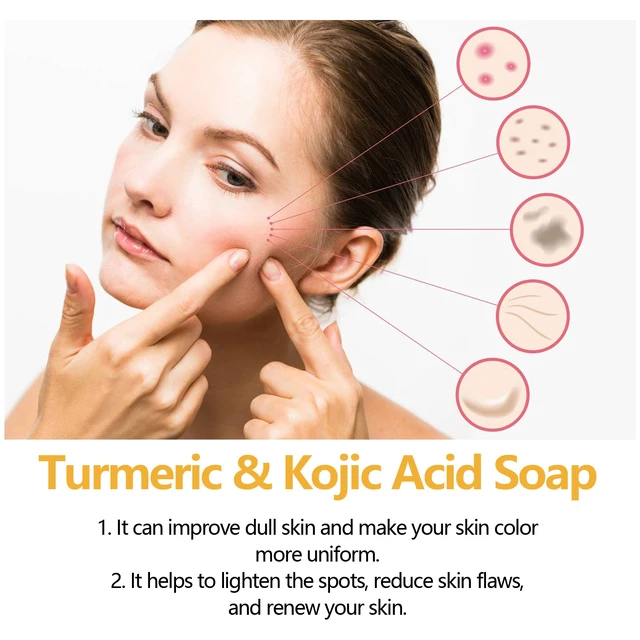Alt view image 3 of 6 - Hydration & Even Tone, Skin Brightening, Turmeric Kojic Acid Soap - Gentle Facial Cleanser for Spot Fading
